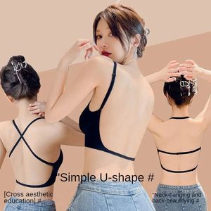 Beha's Explosieve stijl beha U-vormige jarretelbralette Naadloze backless vrouwen sexy tops voor tieners geen spoor gewatteerde top 231102