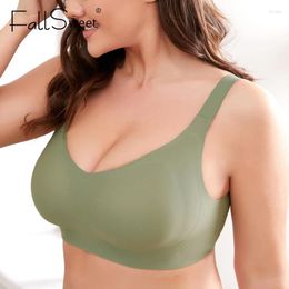 Bras Fallsweet sexy sin costuras para mujeres alambre de ropa interior activa gratis