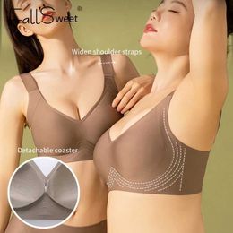 Bras Fallswt Plus taille des soutiens-gorge sans couture pour les femmes sans fil Bralette M-6XL Y240426 sans fil
