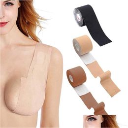 Beha's voor vrouwen Zelfklevende onzichtbare beha Tepelpasteitjes Ers Borstlift Tape Push Up Strapless Pads Kleverige Naadloze Ruglooze Drop Delive Dhffm