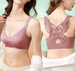 Beha's voor vrouwen draadFree Crop Tops Latex Gevotte push -up Vest Sexy Butterfly Beauty Back Vrouw Tupe Top PS Grootte Soft Bra XXXL7470596