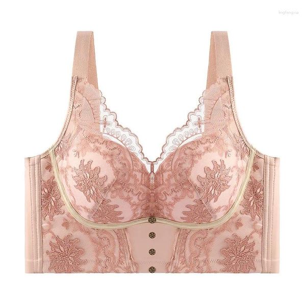 Bras de style français STRAP ADMIRABLE BRA Sous-vêtements de dentelle romantique pour femmes collecter les seins latéraux intiment la poussée sans bretelles