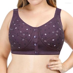 Sujetadores con cierre frontal de algodón para mujer, sujetador para camisola de busto grande, ropa interior femenina 52/120, lencería suave 36 38 40 42 44 46 48 50 52 B C Cup