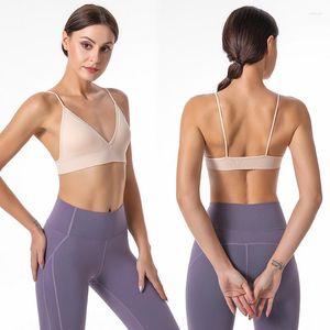 BH's Hoge Elasticiteit BH Sport Voor Vrouwen Plunge Top Vrouwelijke Beha Diepe V Sexy Ondergoed Backless Bralette Lingerie