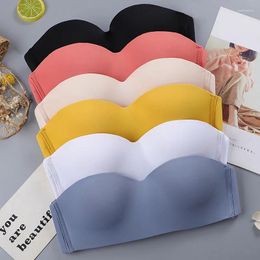 Bh's Hoge kwaliteit Tube Top Dun ondergoed Dames Draadloze converteerbare bandjes Push-up bh Effen kleur Anti-glare Bralette Lingerie