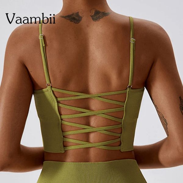 Bras Vente chaude Brassiere Brassiere Open Back Sports Tops Gym Gym pour les femmes Bralise Bra-Ordable Full Cup Breathable Bra Wire Free Bra