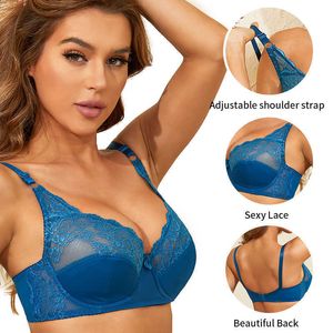 Bra's kant bha plus size bh bra dames ondergoed ondergoed crassiere crop top sexy vrouwelijke bh grote buis top vrouw push up brassiere c d cup p230417