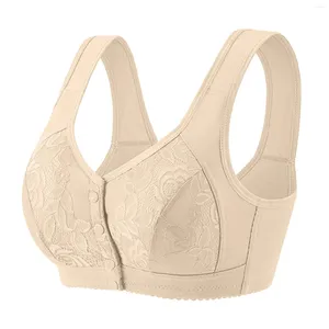 Bras dames voorste buckle kan kant bra draadloze dames u-vormig lichtgewicht bralette ademend ondergoed