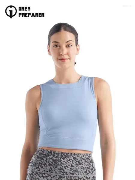 Bras Merino Lana Ropa interior deportiva Chaleco de belleza para mujer A prueba de golpes Alta resistencia Correr Saltar Cuerda Yoga Sujetador todo en uno