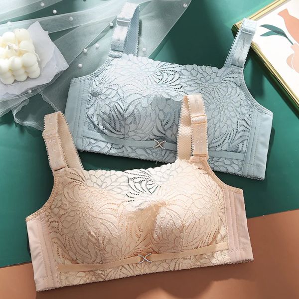 Bras New Women's Bra sans tube en dentelle à anneau en acier pour recevoir des sous-vêtements sexy auxiliaires