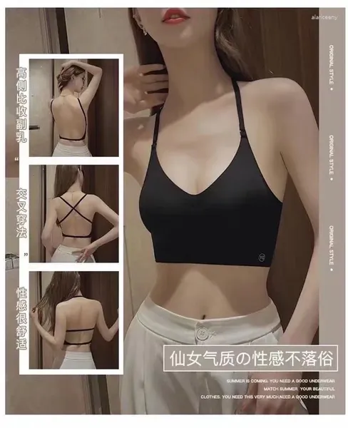 Soutien-gorge sans soutien-gorge rassemblant l'affaissement, coupe d'angle légère et fine, vous pouvez le tenir vers le haut, beaux anti-eets triangulaires