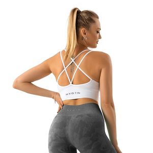 Bras Nvgtn Naadloos bloeien Naadloze beha Spandex Top Dames Fitness Elastisch Ademend Borstvergroting Vrije tijd Sportondergoed 231211