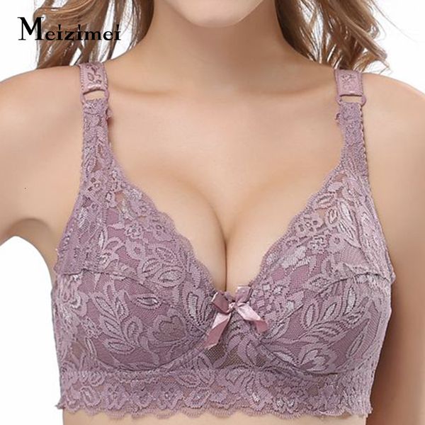 Soutiens-gorge grande taille 40 90 44 Soutiens-gorge push-up en dentelle pour femmes Bralette Crop Top BH BCD Sous-vêtements Sexy Lingerie Soutien-gorge Fille Été 36 230603