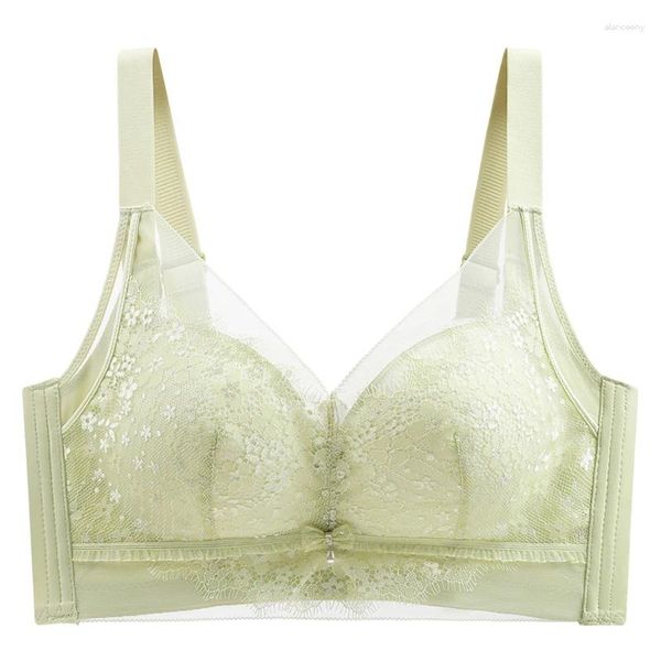 Soutien-gorge grande taille soutien-gorge pleine tasse sexy dentelle lingerie femme sans fil réglable push up CD sans jantes respirant BH