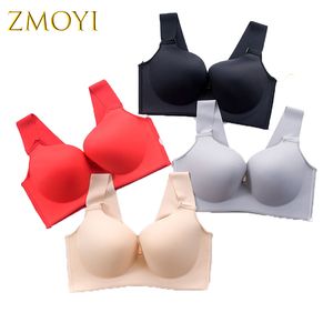 Beha plus size ijs zijde naadloos voor mode sexy push -up lingerie grote big 105 d e cup bra draadloze bralette vrouwelijk ondergoed 220902