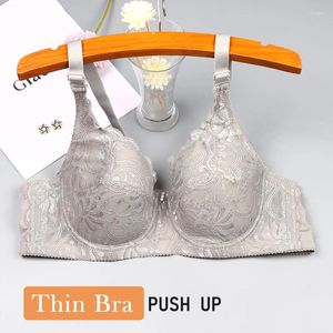 Soutien-gorge plus en dentelle en dentelle sexy lingerie lingerie push ultrahin femelle blcak couleur grosse tasse sous-fil brassere