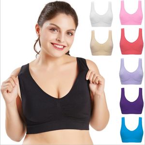 Bras Plus Size Sports Bras Yoga Work Out Crop Tops Fitness Push Up Gym Fashion Bras Run Seamless Elastic Full-cup Adjustable 3XL-6XL B4503