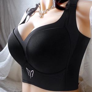 Soutien-gorge grande taille pour femmes, bonnet profond, Push Up, sans couture, bonnets fixes, cache la graisse du dos, Anti-affaissement, confortable, sans anneaux en acier