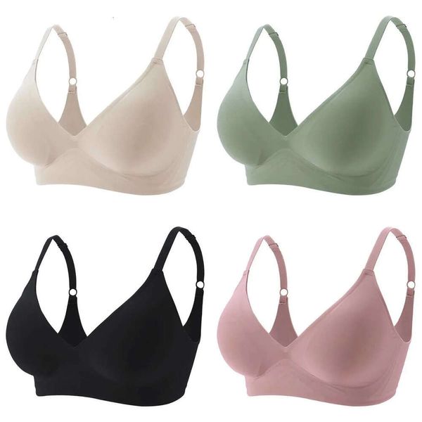 Bras sin costura para mujer ropa interior inalámbrica sueño removible bralette acolchado una pieza brassiere sin cable cómodo 240410 siere Comtable