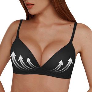 Soutiens-gorge lingerie sexy pour femmes sans couture Bralette mince push up fil solide sans soutien-gorge intime petite poitrine P230529