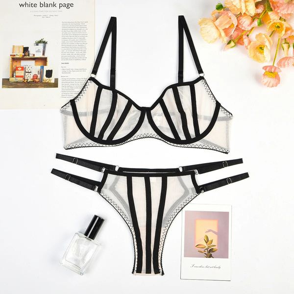 Bras Sets 2023 Fashion Bray y Panty Set Sleep Uderwear Suprete de Sweet Ultrathin Ladies Lace Lingerie Suits SL 231031