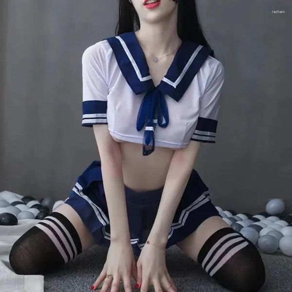 Bras sets 4xl plus taille porno femmes écoliers sexy costumes cosplay babydoll lingerie suspension étudiant uniforme japonais jeu jeu