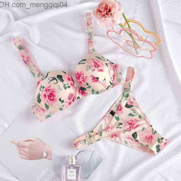 Ensembles de soutiens-gorge Ensembles de soutiens-gorge Nouveau 2 pièces Bikinis Ensemble Lettre Sexy Soutiens-gorge Strass Sous-vêtements Femmes Ensembles Rose Confort Push Up Plus La Taille Soutien-Gorge Culotte Lingerie Ensemble T220907 Z230710