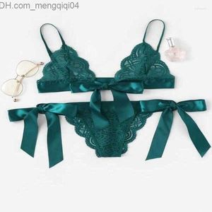 Bh Sets Bh Sets Sexy Kant Lingerie Set Sensuele Vrouwen Hol Transparante Erotische Ondergoed Porno Bh Sex G-string Slipje Z230711