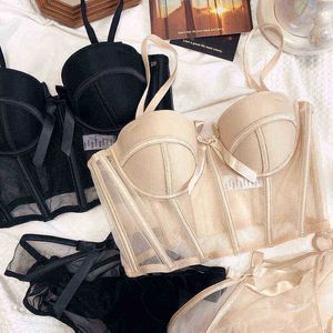 Beha's sets comfortabel ondergoed bovenste bralette geen stalen ring verdikt onzichtbare bruid trouwjurk lingerie slipjes set vrouwen bh's T220907