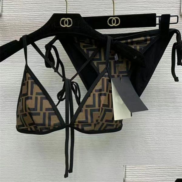 Bras Sets Designer Brand Dernières Lacet Y Letters Tle Lingerie Set pour les femmes Soft Breathable Conforting Underwear Bra 2 Colors N3 Drop Dhygi