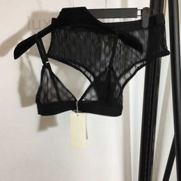 Bh-sets Designer Dames mesh uitgehold transparant en sexy temperament tailleband kanten ondergoed CJFE