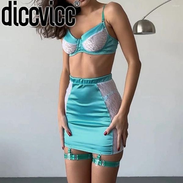 Bras sets diccvicc luxury satin lingerie patchwork voir à travers en dentelle de soutien-gorge mini jeu de sous-vêtements beaux en sous-vêtements