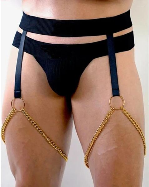 Soutien-gorge Ensembles Exotiques Hommes Jambe Chaîne Ceinture Sissy Sexy Débardeur Poitrine Corps Shaper Harnais Lingerie Bondage Gay Mâle Sangles Nuit Costume Érotique