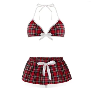 Bras ensembles de femme de chambre française cosplay lingerie sexy femme transparent costumes érotiques belles sous-vêtements mignons