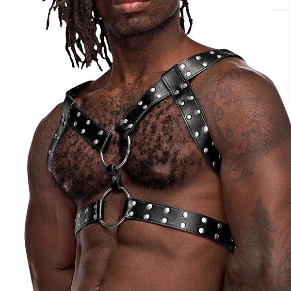 Soutien-gorge Ensembles Gay Rave Harnais Exotique Débardeur Hommes Corps Ceinture Sexy Fétiche Bondage Sangle Mâle Lingerie Sexe Fête Porter