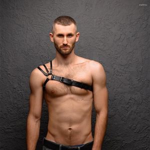 Bras stelt homo rave harnas punk stijl mannen seksuele body borst riem band riem kostuums mannelijk kleding feest seks speelgoed voor