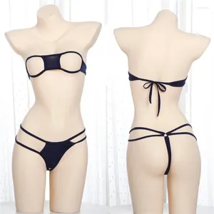 Des soutiens-gorge mettent des costumes de sexe porno japonais ouvert entrejambe mini bikini filles cosplay cosplay lingerie érotique voir à travers des sous-vêtements de tenue