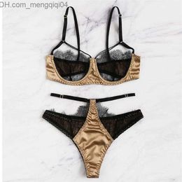 Conjuntos de sujetadores Lencería Conjunto de sujetador sexy Sexy Hot Womens Lace Push Up Bras Mancha Bragas de seda Ropa interior Ropa de dormir Conjuntos de lencería Lenceria 661BRS10 Y200115 Z230710