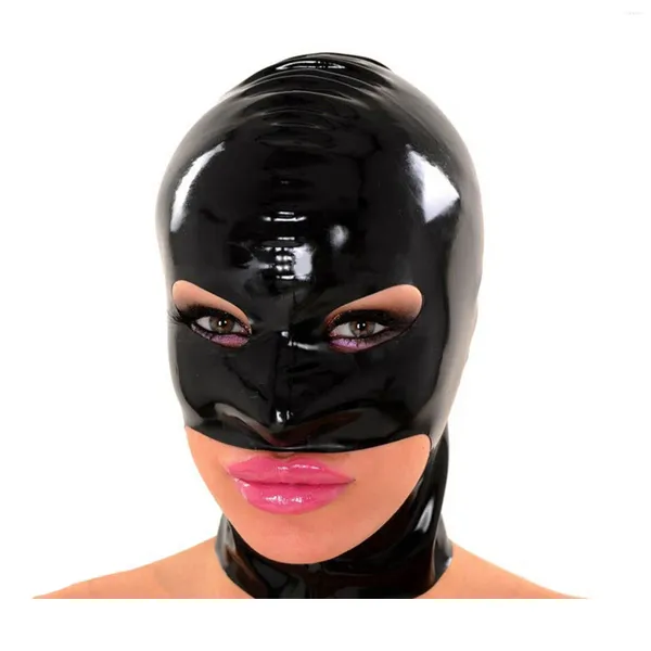 Soutien-gorge Monnik Latex Masque Caoutchouc Unisexe Capuche avec fermeture à glissière Visage ouvert à la main pour Catsuit Wear Party