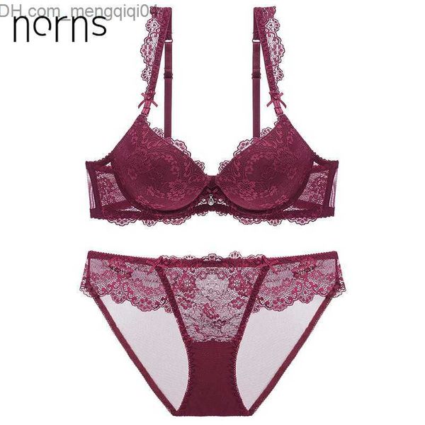 Ensembles de soutiens-gorge Norns femmes ensemble de lingerie Broderie lingerie Fleur soutien-gorge sexy porno push up femme et bralette transparente Y200708 Z230710