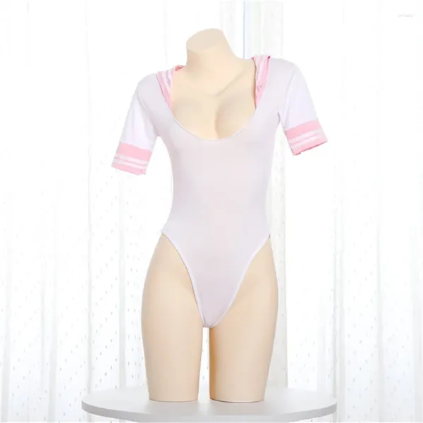 Soutien-gorge Ensembles One Piece Maillot de bain Voir à travers Anime Cosplay Costumes Sexy Fétiche Lingerie Kawaii Sous-vêtements Porno Bikini Vêtements de sexe