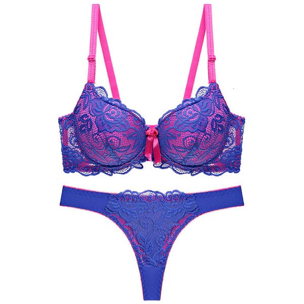 Conjuntos de sujetadores Push Up Sexy Lace Women Bra Set Tanga Hollow out Ropa interior Panty Set íntima Sujetador Breve conjunto de lencería Tamaño 34 36 38 40 42 44 ABC 230427