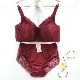 Bh's Sets Push Up Vrouwen Bh Set Kanten Bralette Ondergoed Lingerie Met Slipje Sexy Lingerie B C D E F G H 34 36 38 40 42 44 46 48