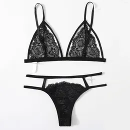 Bh-sets Naadloze dunne kanten beha voor vrouwen Sexy lingerie Transparant ondergoed Draadvrije bralette Panty Erotische set Damesnachtkleding