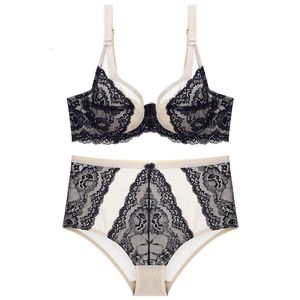 Beha's stelt sexy ultra dunne transparant gaas kanten bh high taille slipje set ondergoed je backless push up