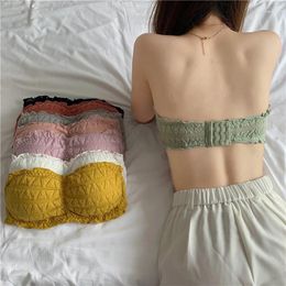 Bras stelt zomer sexy onzichtbare beha voor vrouwen strapless naadloos ondergoed Backless Push Up Bralette Tube Top Mujer Brassiere