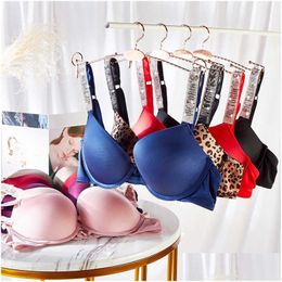 Soutien-gorge Ensembles VS Strass Sous-vêtements Femmes Ensemble Esign Y Lingerie Sans Soudure Push Up Briefs Soutien-Gorge Ensembles Plus Taille Rouge Rose Drop Livraison Appare Dha1K