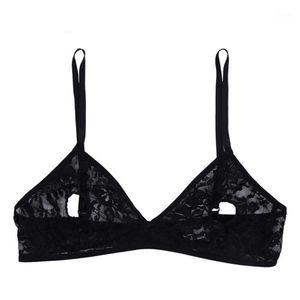 Soutien-gorge Ensembles Femmes Ouvert Mamelon Soutien-Gorge Lingerie Douce Dentelle Florale Sexy Sheer Creux Bralette Fil- Haut Sans Doublure Nightwear285S