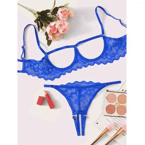 Conjuntos de sutiãs femininos transparente roupa interior erótico corte sutiã lingerie sexy tanga conjunto oco lenceria sensual mujer