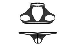 Bras Sets Women Look Het Faux Cuero Bikini Bikini